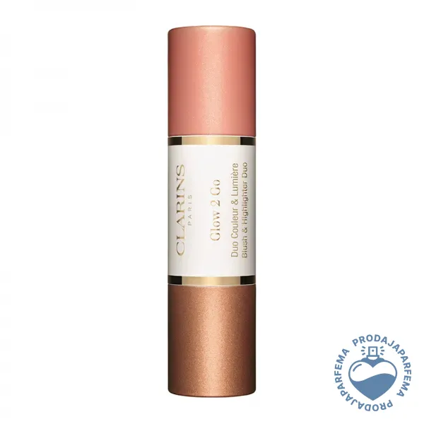 CLARINS Glow-to-Go Highlighter Stick (02 Golden Peach) 2x4.5g | Iluminatori i hajlajteri