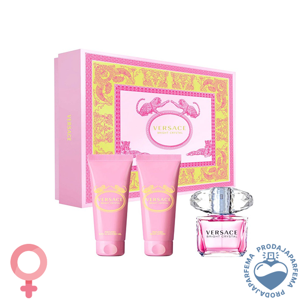 Versace Bright Crystal 50ml EDT + Body Losion 50ml + Gel za tuširanje 50ml