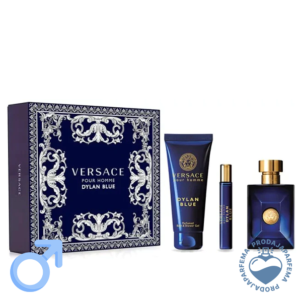Versace Dylan Blue Pour Homme 100ml EDT + Parfemska kupka i gel za tuširanje 150ml + 10ml EDT | Setovi