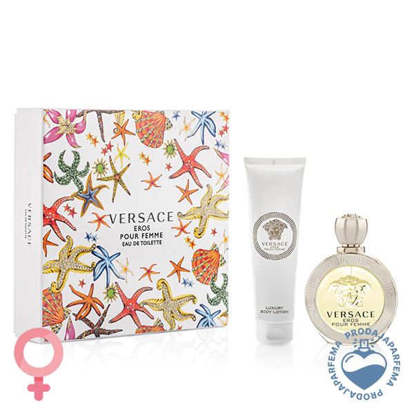 Versace Eros Pour Femme 100ml EDT + Luxury Body Losion 150ml