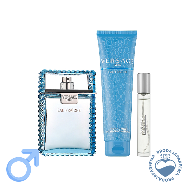 Versace Man Eau Fraiche 100ml EDT + Parfemska kupka i gel za tuširanje 150ml + 10ml EDT | Setovi